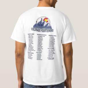 Colorado 14ers Fourteeners Mountain Souvenirs T-Shirt