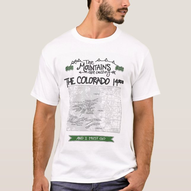 Colorado 14ers Fourteeners T-Shirt - The Mountains (Front)