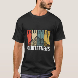 Colorado 14Ers Hiking Fourteeners Retro Vintage Gi T-Shirt