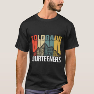 Colorado 14ers Hiking Fourteeners Retro Vintage Gi T-Shirt