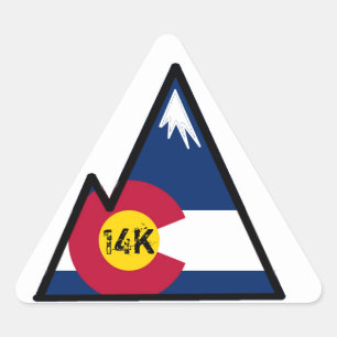 colorado 14k peak bagger triangle sticker