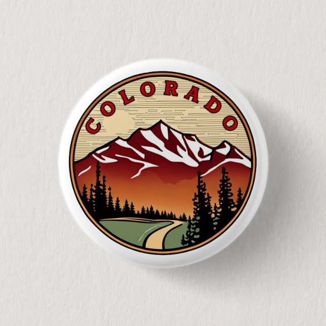 Colorado  1 inch round button (Front)