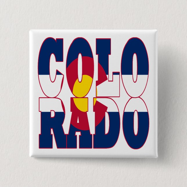 Colorado 2 Inch Square Button (Front)
