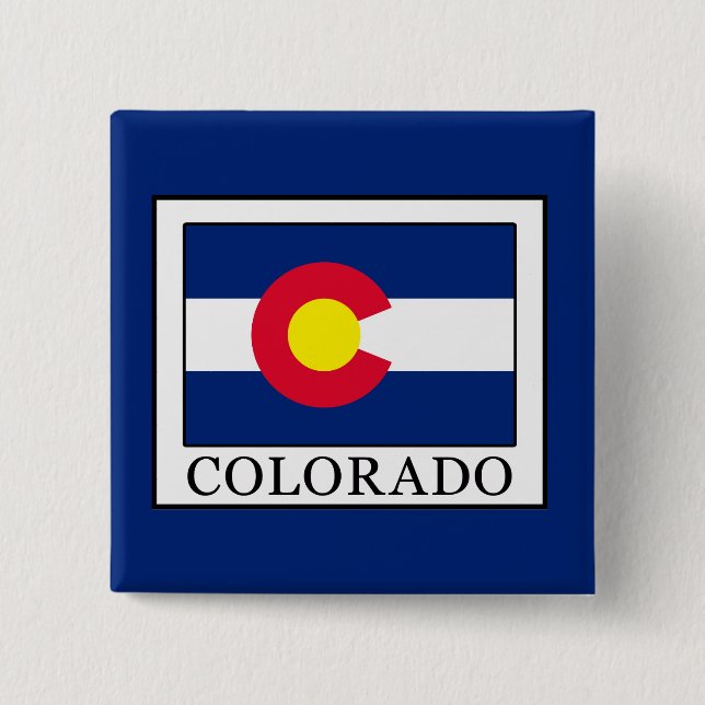 Colorado 2 Inch Square Button (Front)