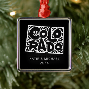 Colorado   Add Your Name & Year Metal Ornament