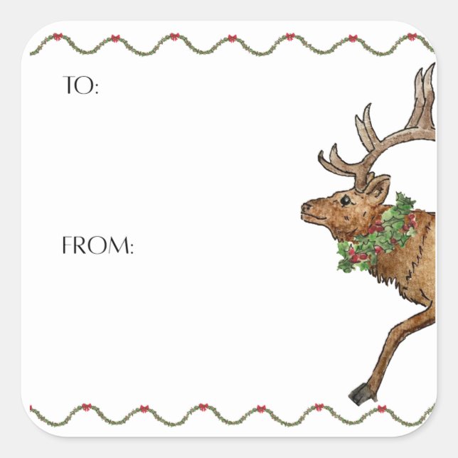 Colorado Animals Holiday Sticker (Front)