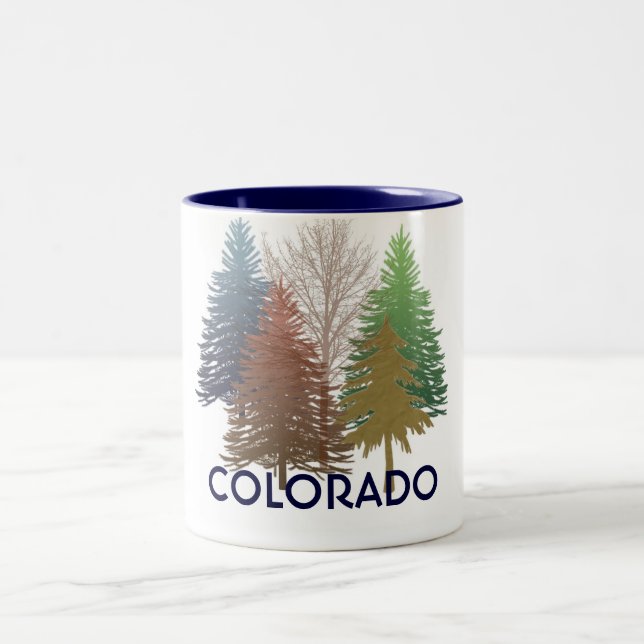 Colorado arbres colorés café tasse (Centre)