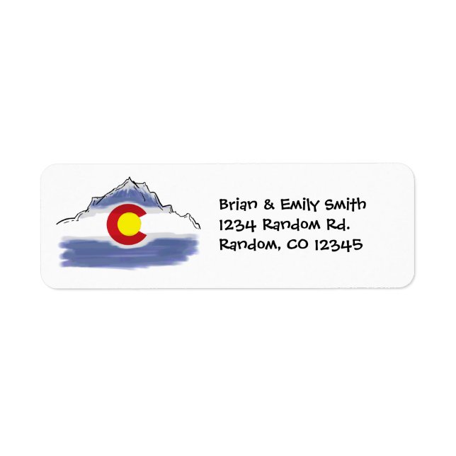 Colorado artistique étiquettes de adresse de monta (Devant)