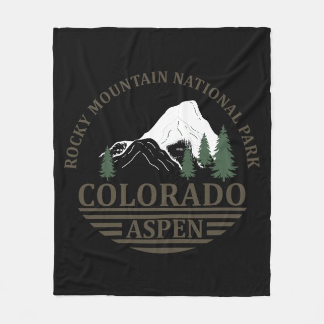 Colorado Aspen ski resort Fleece Blanket (Front)