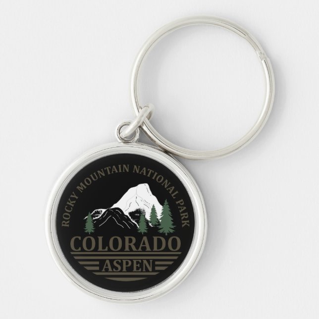 Colorado Aspen ski resort Keychain (Front)