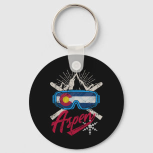 Colorado Aspen Ski Skiing Men Women Kids Boys Girl Keychain