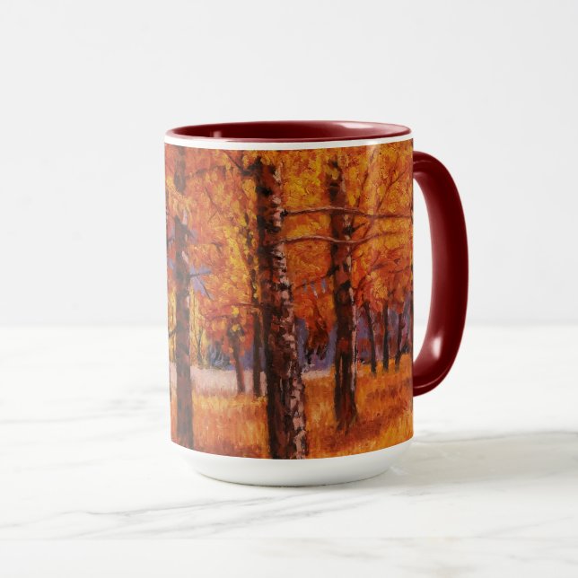 Colorado Aspens in Beautiful Autumn Splendor Mug (Front Right)