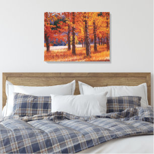 Colorado Aspens in Vibrant Autumn Splendour Canvas Print