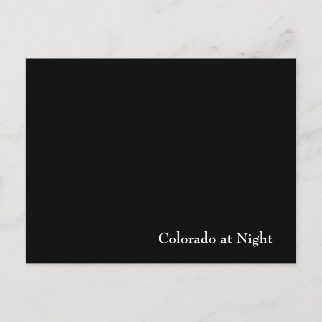 Colorado at Night Postcard (Front)