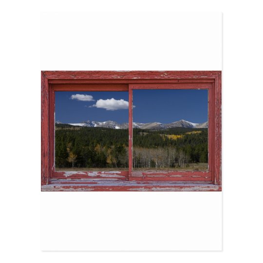 Colorado Autumn Picture Window Frame Art Photos Postcard
