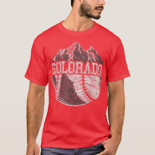 Colorado Baseball Fan Tee Vintage Rocky Mountains 