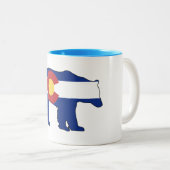 Colorado Bear Flag Two-Tone Coffee Mug (Front Right)