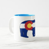 Colorado Bear Flag Two-Tone Coffee Mug (Front Left)