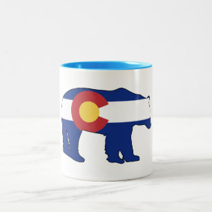 Colorado Bear Flag Two-Tone Coffee Mug
