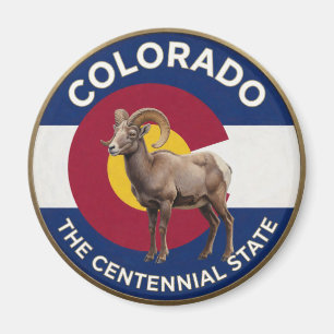 Colorado Bighorn Sheep Emblem 🐏 Magnet