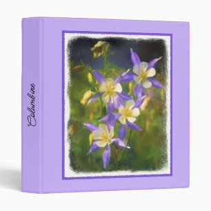 Colorado Blue Columbine Painting - Original Art Binder