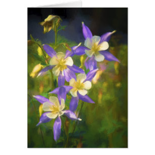 Colorado Blue Columbine Peinture - Art original