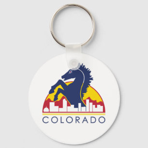 Colorado Blue Horse Keychain