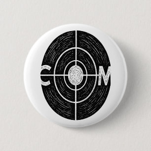 Colorado Bullseye Halftone Flag 2 Inch Round Button
