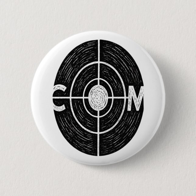 Colorado Bullseye Halftone Flag 2 Inch Round Button (Front)