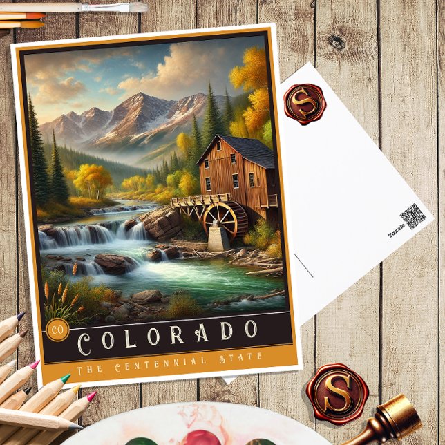 Colorado | Carte postale hyper-réaliste de l'État (Créateur téléchargé)