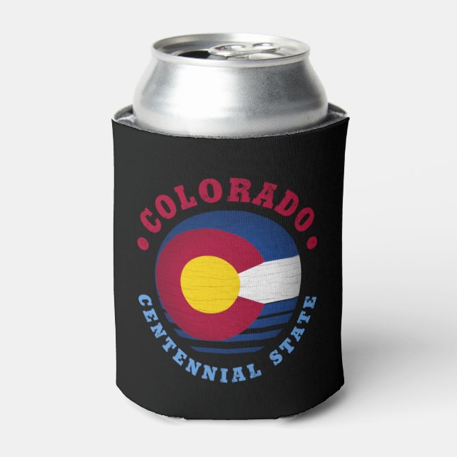 COLORADO CENTENNIAL STATE FLAG  CAN COOLER (Can Front)