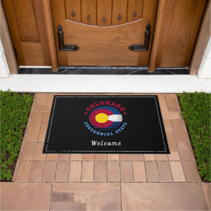 COLORADO CENTENNIAL STATE FLAG DOORMAT