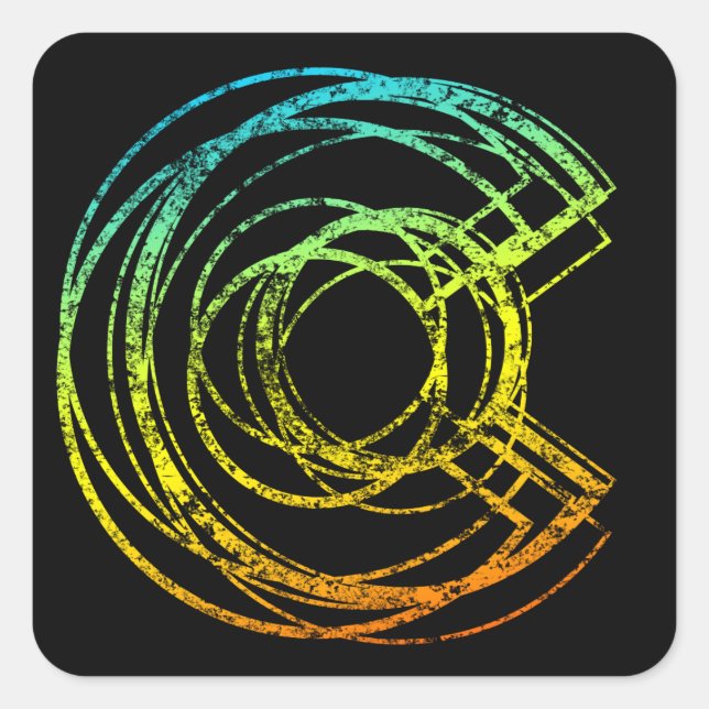 colorado chill blur square sticker (Front)