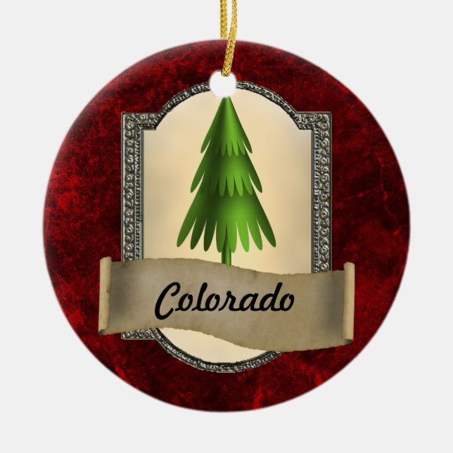 Colorado Christmas Ornament (Front)