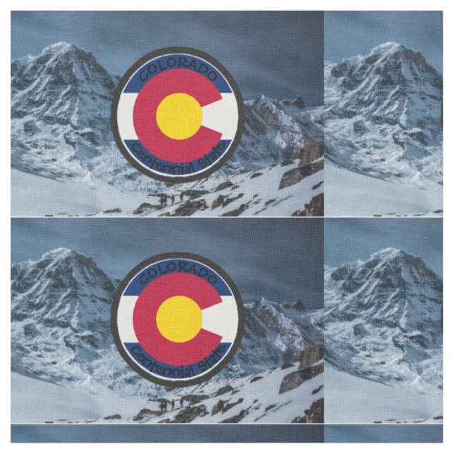 Colorado Circular Flag Fabric (Close Up)