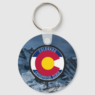 Colorado Circular Flag Keychain