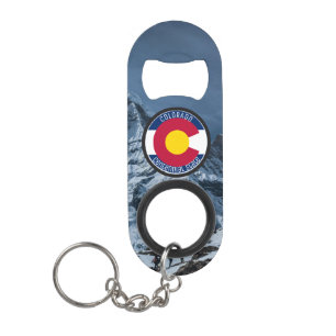 Colorado Circular Flag Keychain Bottle Opener