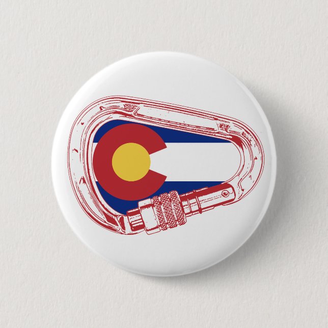 Colorado Climbing Carabiner 2 Inch Round Button (Front)
