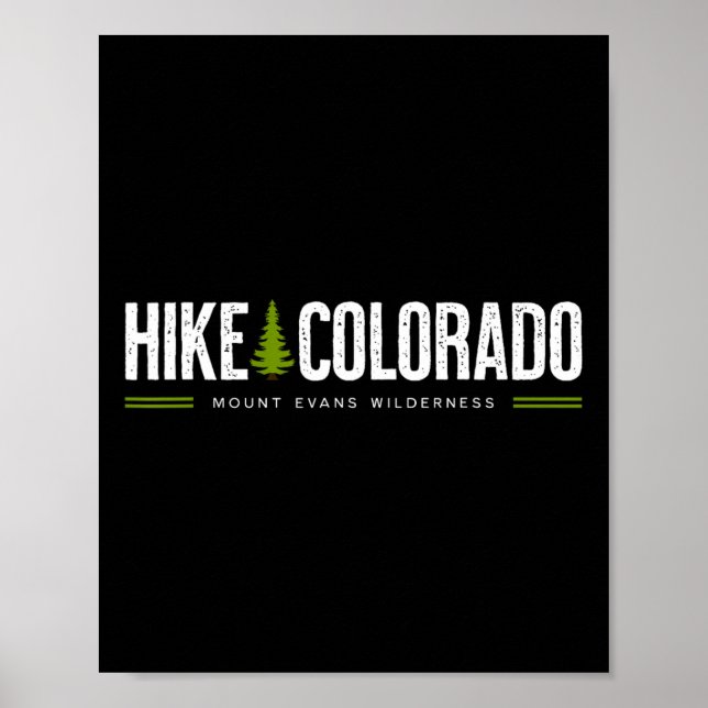 Colorado Co Mount Evans Wilderness Hike Tree Retro Poster (Front)