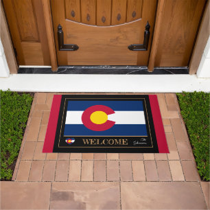 Colorado & Colorado Flag house mat /sports USA