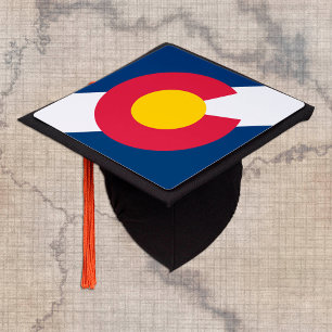 Colorado & Colorado Flag, Students /University Graduation Cap Topper