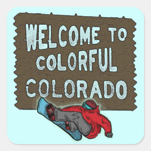 Colorado coloré signe de bienvenue autocollants sn
