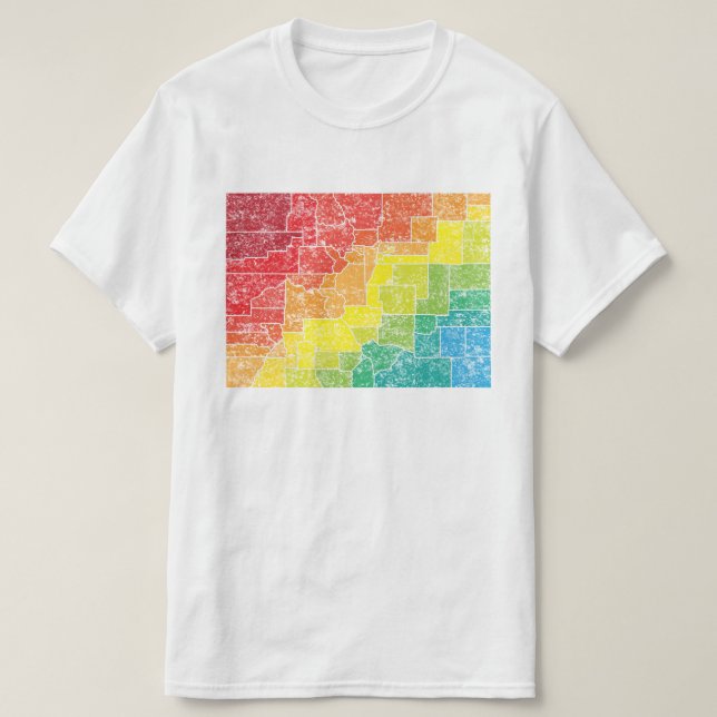 colorado colour counties T-Shirt (Design Front)