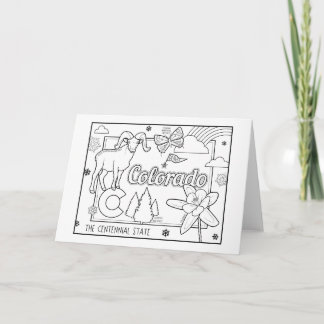 colorado colour me collage holiday card