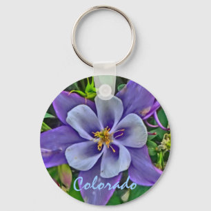Colorado columbine keychain