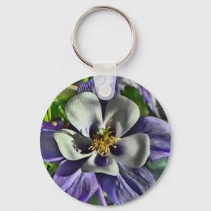 Colorado columbine keychain