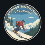 Colorado Copper Mountain Skier Skiing Magnet<br><div class="desc">Copper Mountain, Colorado, is a ski resort town in the Rocky Mountains, located about 75 miles west of Denver along Interstate 70. It’s renowned for its naturally divided terrain, where beginner, intermediate, and advanced slopes are largely separated, making it ideal for skiers and snowboarders of all levels. The resort features...</div>