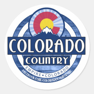 Colorado Country round sticker labels