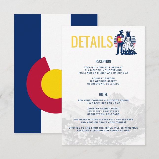 Colorado Couple Enclosure Card (Front/Back)