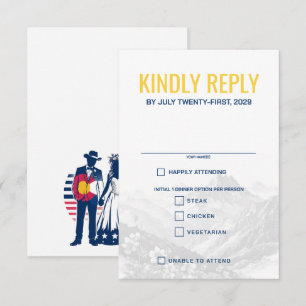 Colorado Couple Food Choices RSVP Card